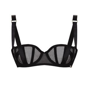 Karolina Strappy Balcony Bra Black NWO